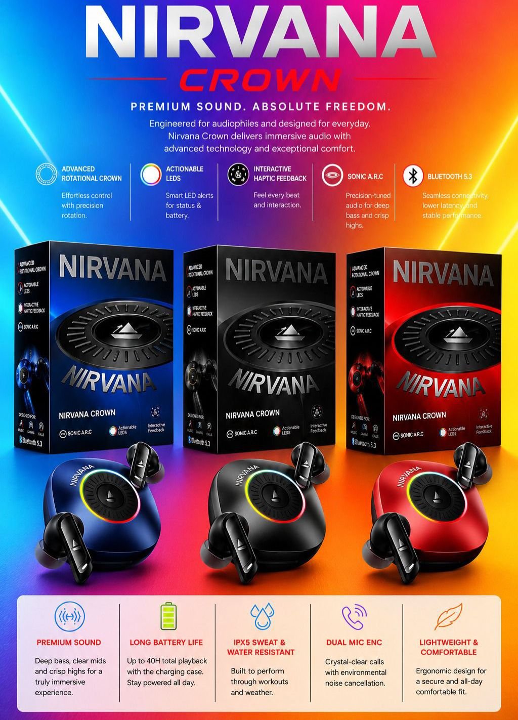 NIRVANA CROWN Ear buds